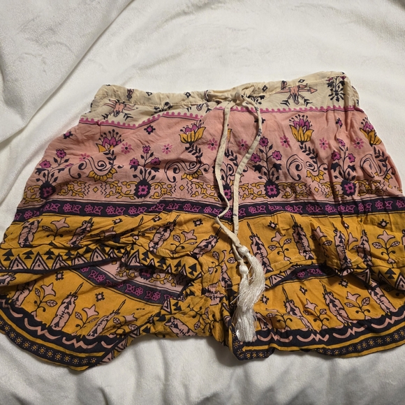 Spell Pink and Tan Patterned Shorts - Picture 1 of 5
